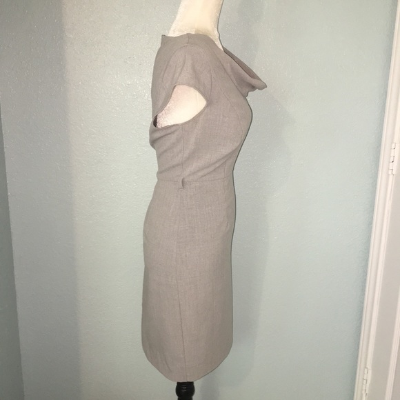 Calvin Klein Gray Sheath Dress Cowl Neckline 12P - Picture 2 of 5